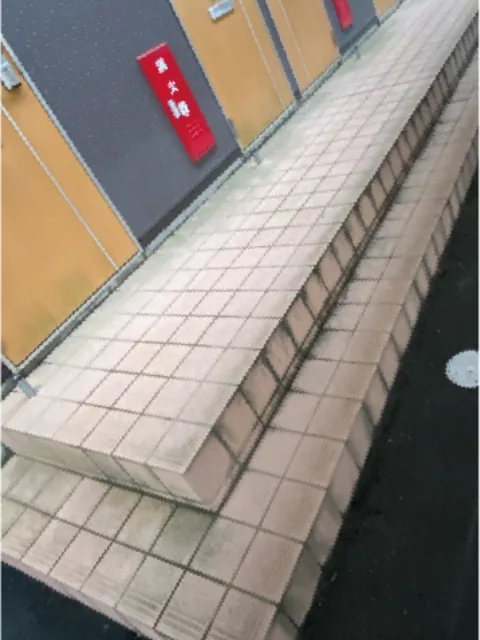 玄関タイルの高圧洗浄の施工前